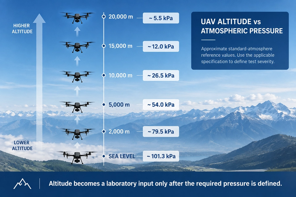 UAV altitu pressure relationship environmental testing